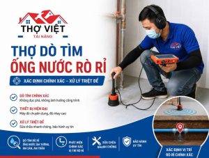 Thợ Dò Tìm Ống Nước Rò Rỉ Tại Phường Tân Sơn Hòa | Giá Rẻ, Chính Xác